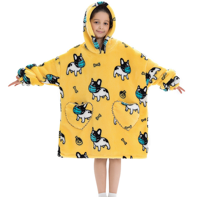 Mua Long lined mềm lông len in đầy đủ Hoodie chăn lớn với tay áo online manufacture