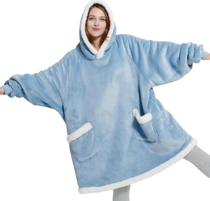 Mua Tay áo dài Flannel Sherpa Blankets Hoodie TV Blankets online manufacture