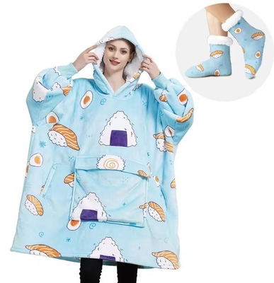 Mua 2Pcs Custom Logo Plus Size Hoodie Chăn Người lớn Món quà Giáng sinh online manufacture