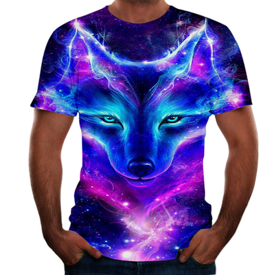 Mua Mùa hè Đàn ông T-shirt lớn Fox Wolf 3D in kỹ thuật số vòng cổ online manufacture