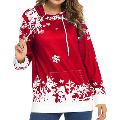 Mua Mô hình bông tuyết in Hoodie kích cỡ lớn online manufacture