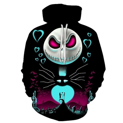 Mua Halloween Skull Jack in 3D in Hoodie kích thước lớn thoải mái online manufacture