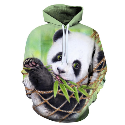 Mua Đàn ông siêu lớn Panda in áo khoác tay dài với túi online manufacture