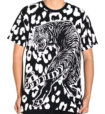 Thiết kế mới phong cách con báo mô hình trên khắp Sublimation áo thun đội ngũ cổ thông thường