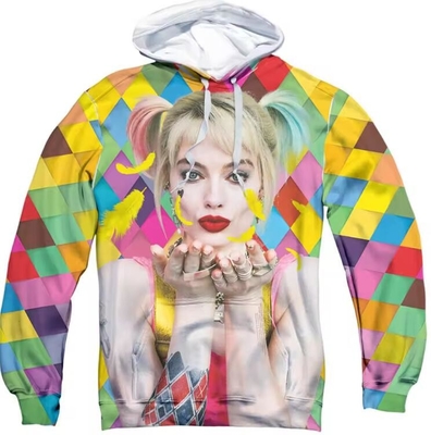 Mùa thu mặc 100% Polyester Sublimation Hoodie