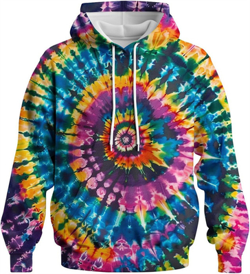 Màu cầu vồng in Hoodie Tie Dye Sweatshirt thời trang đồ họa áo len cho nam giới nữ giới